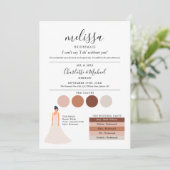 署名スクリプトBridesmaid結婚の情報カード 招待状 (スタンド正面)