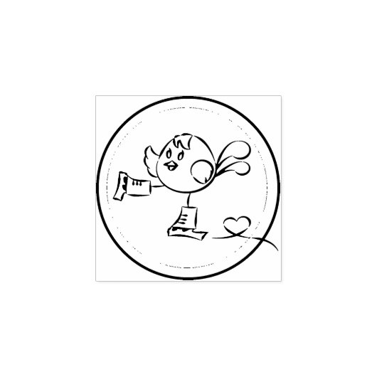 署名スケートで滑るスタンプ ラバースタンプ (インプリント)