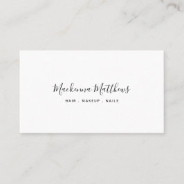 署名スモダンクリプトのホワイト美容師サロン 名刺