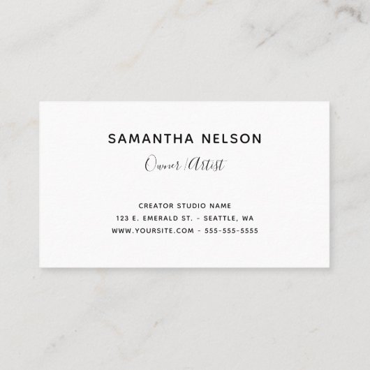 署名ターコイズエレガント金ゴールドNモノグラムロゴ 名刺 (裏面)