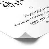 署名ドリンクのサイン結婚のポスター ポスター (角)