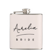 署名パーソナライズされた名ピンクバチェロレッテ フラスク (正面)