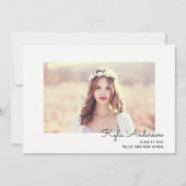 署名フレーム |写真卒業パーティー 招待状 (正面)