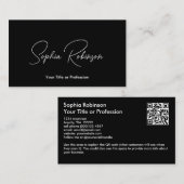 署名ブラックQR 名刺 (正面/裏面)
