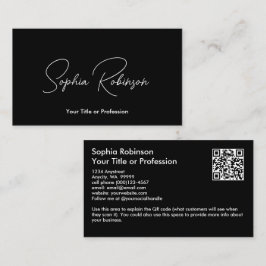 署名ブラックQR 名刺