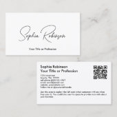 署名ホワイトQR 名刺 (正面/裏面)