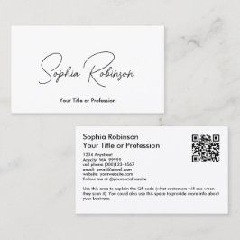 署名ホワイトQR 名刺