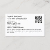 署名ホワイトQR 名刺 (裏面)