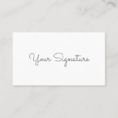 署名ミニマルホワイトQRコード名刺 名刺 (裏面)