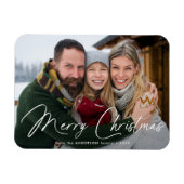 署名モダンスクリプトの写真 マグネット (横)