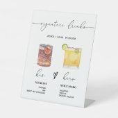 署名モダンドリンク結婚の署名バー記号 台座サイン (正面)