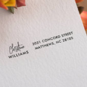 署名モノグラム手書きスクリプト赤面ピンク セルフインキングスタンプ