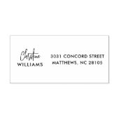 署名モノグラム手書きスクリプト赤面ピンク セルフインキングスタンプ (デザイン)