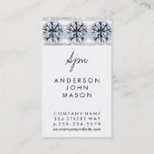 署名モノグラム2 |《写真》ぼけ味/ダイヤモンド/真珠 名刺 (裏面)