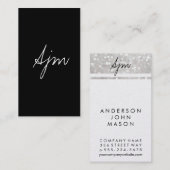 署名モノグラム2 /金ゴールド 名刺 (正面/裏面)