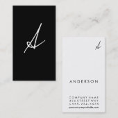 署名モノグラム/白黒 名刺 (正面/裏面)