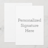 フラット招待状, サイズ: 12.7cm x 17.8cm, ペーパー: シグネチャーマット, 封筒: ホワイト (正面/裏面)