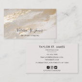 署名ヴィンテージ金ゴールドベージュ名刺 名刺 (正面/裏面)