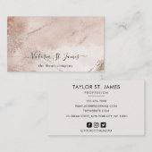 署名ヴィンテージ金ゴールド赤面名刺 名刺 (正面/裏面)