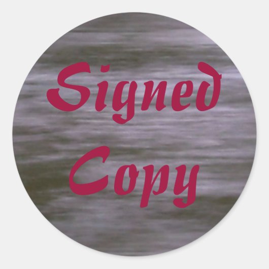 署名付きコピー – ラウンドシール(#26) ラウンドシール (正面)