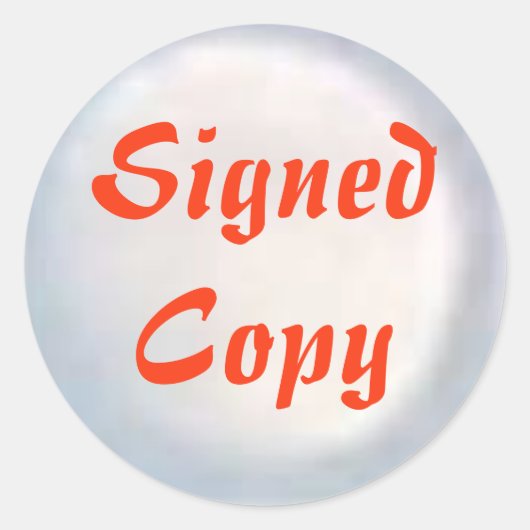 署名付きコピー – ラウンドシール(#36) ラウンドシール (正面)