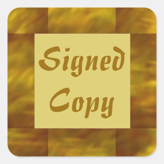 署名付きコピー – 四角いシール(#12) スクエアシール (正面)