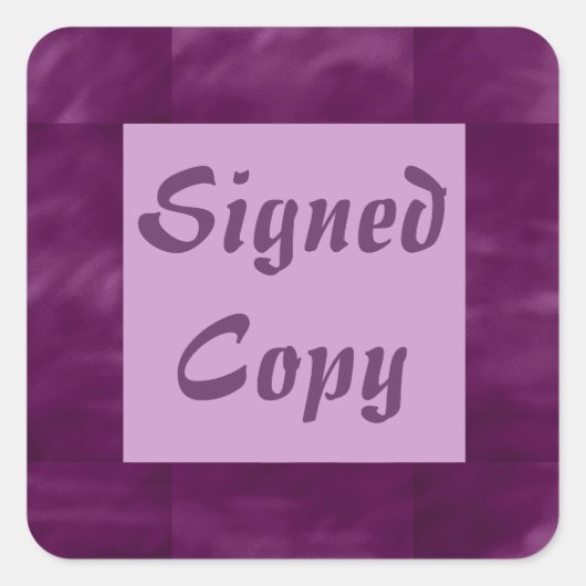 署名付きコピー – 四角いシール(#15) スクエアシール (正面)