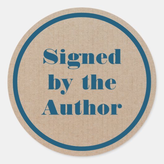 署名作家クラフトクラシック丸ステッカー ラウンドシール (正面)