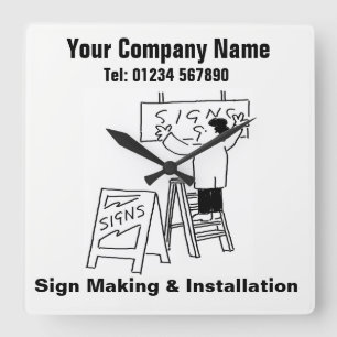 署名作成およびインストールの署名製造業者 スクエア壁時計