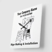 署名作成およびインストールの署名製造業者 スクエア壁時計 (傾斜)