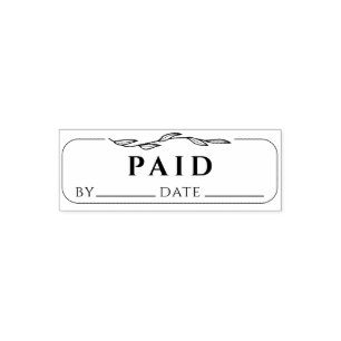 署名及び日付を伴うPAYED BUSINESS BOOKING セルフインキングスタンプ