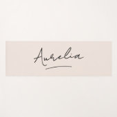 署名名シンプル赤面ミニマルピンクヨガマット ヨガマット (正面(横))