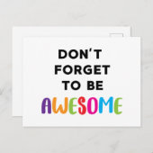 署名忘れしな素晴らしいやる気を起こさせる インビテーションポストカード (正面/裏面)