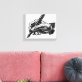 「署名手」キャンバス印刷 キャンバスプリント (インサイチュ (リビング))