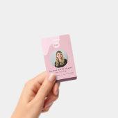 署名投稿美しいサロン従業員IDカード バッジ (手持ち)