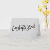 署名書道おめでとう大学院カード カード (黄色い花)