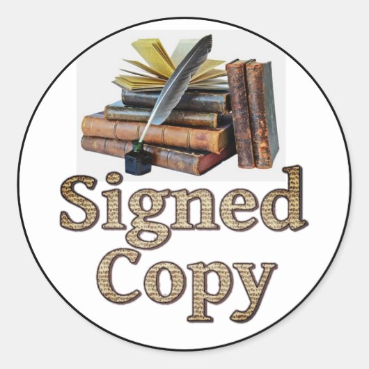 署名済みコピーブックとクイル2 ラウンドシール (正面)