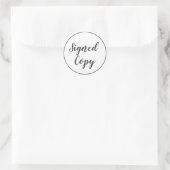 署名済みコピーライタクラシックーのラウンドステッカー ラウンドシール (バッグ)