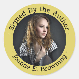 署名済みコピー作家ブック署名ライター写真金ゴールド ラウンドシール