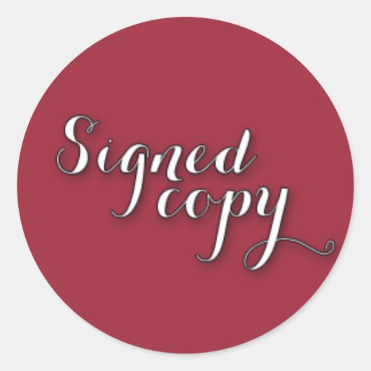 署名済みコピー ラウンドシール (正面)