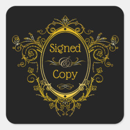 署名済みコピー – 作家ブックプレート スクエアシール