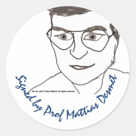 署名済みコピーMattias Desmetステッカー ラウンドシール