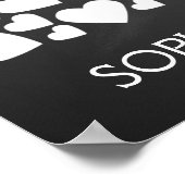 署名結婚のゲストブックハート署名 ポスター (角)