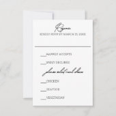 署名結婚書 出欠カード (正面)