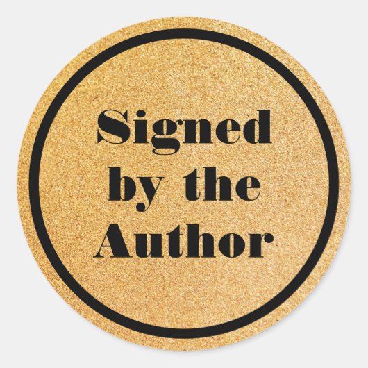 署名者作家グリッター金ゴールド ラウンドシール (正面)