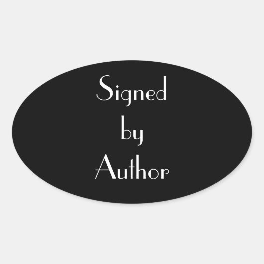 署名者作家スタンプ 楕円形シール (正面)