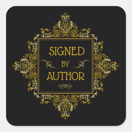 署名者作家ステッカー スクエアシール (正面)