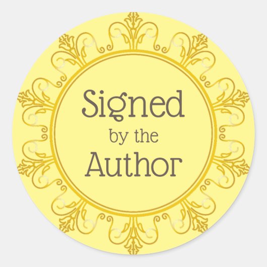 署名者作家ステッカー ラウンドシール (正面)