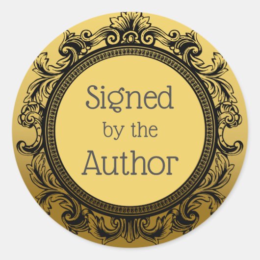 署名者作家ステッカー ラウンドシール (正面)