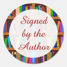 署名者作家ブックシェルフパターン ラウンドシール